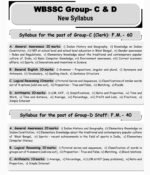 WBSSC Group C D New Syllabus Download